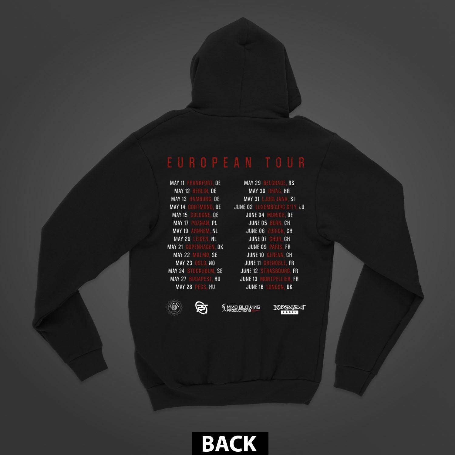 Xzibit Kingmaker European Tour Double-Sided Hoodie